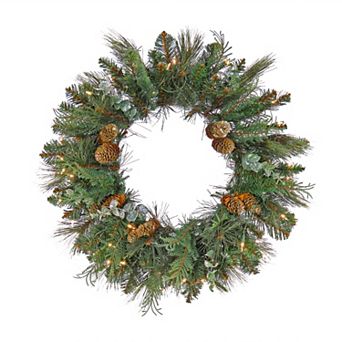 National Tree Company First Traditions Pre-Lit North Conway Artificial Christmas Wreath