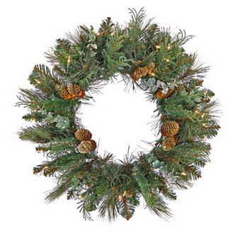 National Tree Company First Traditions Pre-Lit North Conway Artificial Christmas Wreath