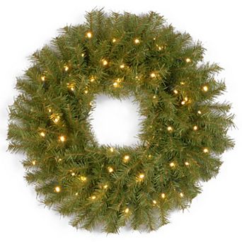 National Tree Company 30 in Norwood Fir Artificial Wreath with 70 Twinkly™ Lights