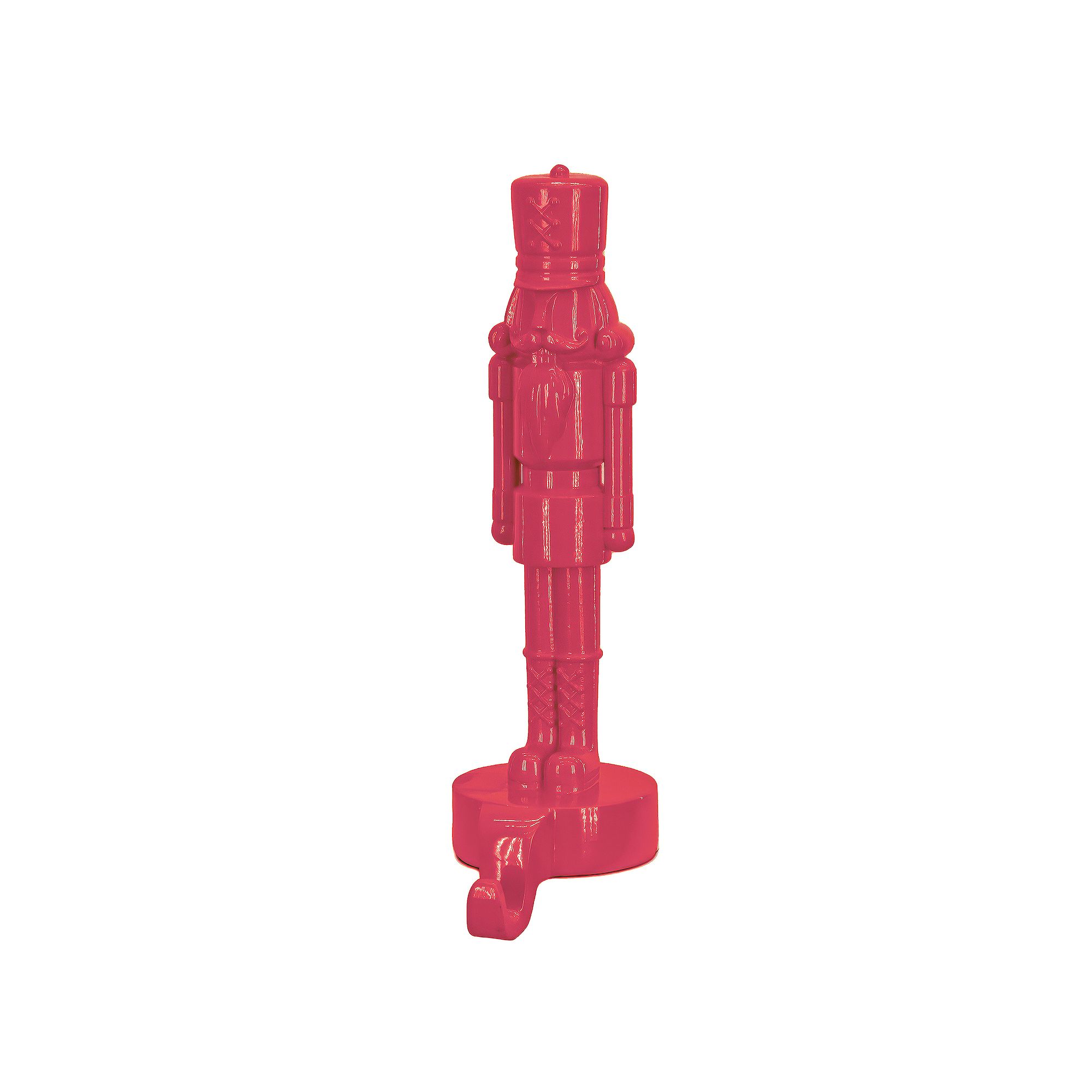 National Tree Company HGTV Pink Resin Nutcracker Stocking Holder, Green