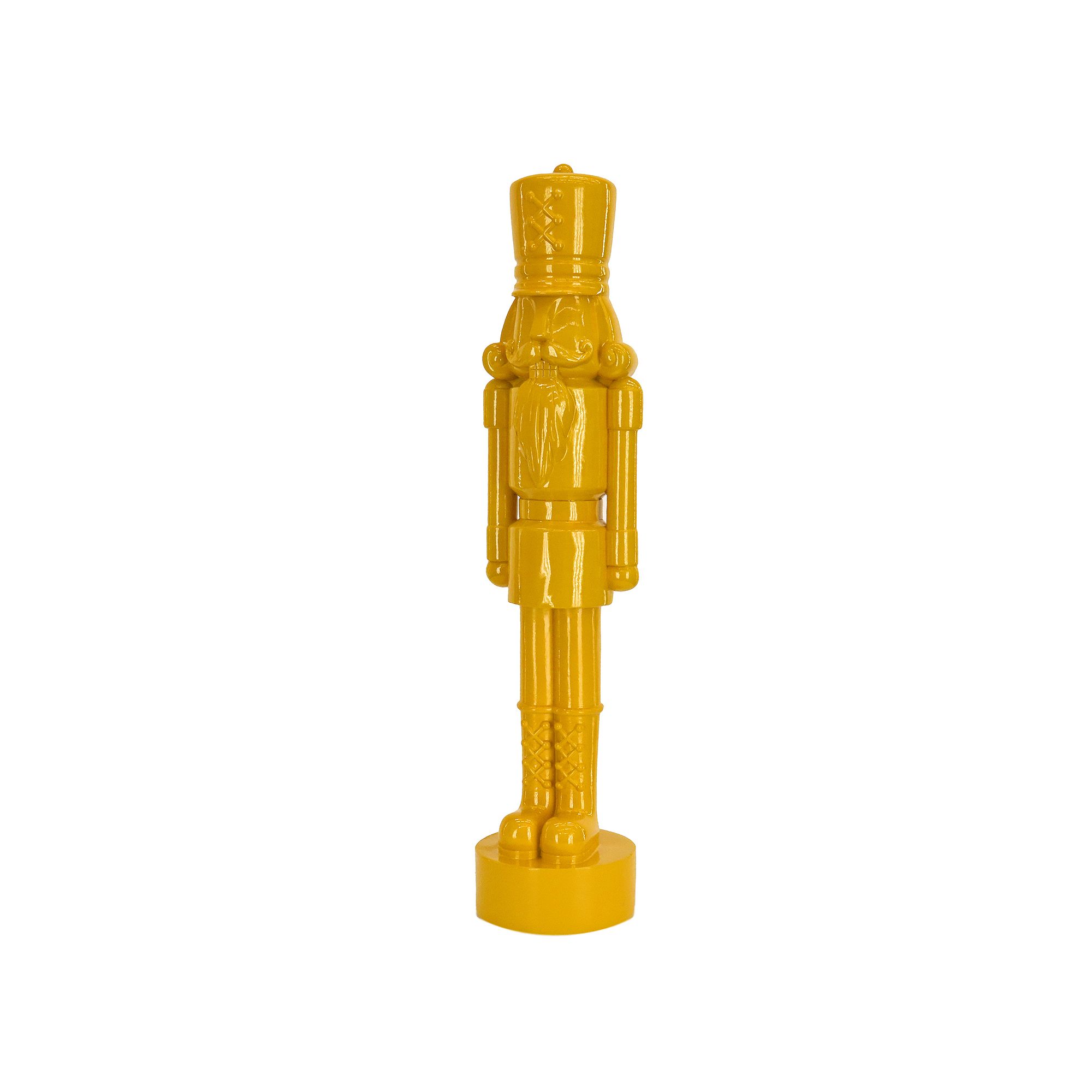 National Tree Company HGTV Yellow Resin Nutcracker Floor Decor, Green