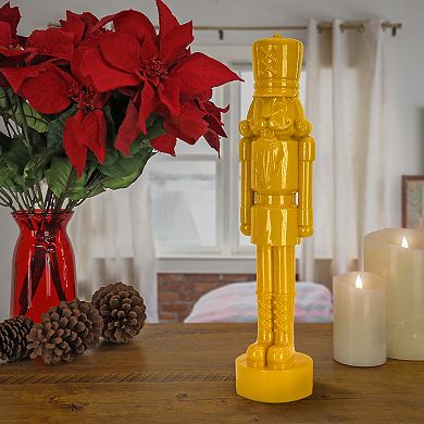 National Tree Company HGTV Yellow Resin Nutcracker Floor Decor