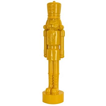 National Tree Company HGTV Yellow Resin Nutcracker Floor Decor