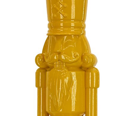 National Tree Company HGTV Yellow Resin Nutcracker Floor Decor