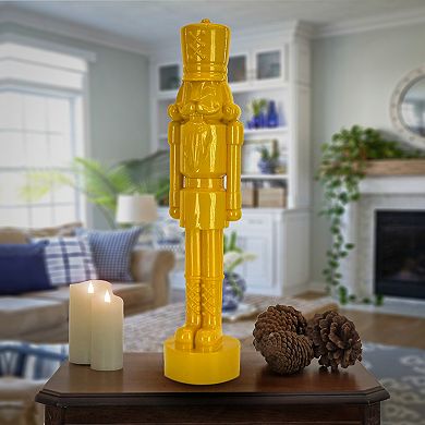 National Tree Company HGTV Yellow Resin Nutcracker Floor Decor