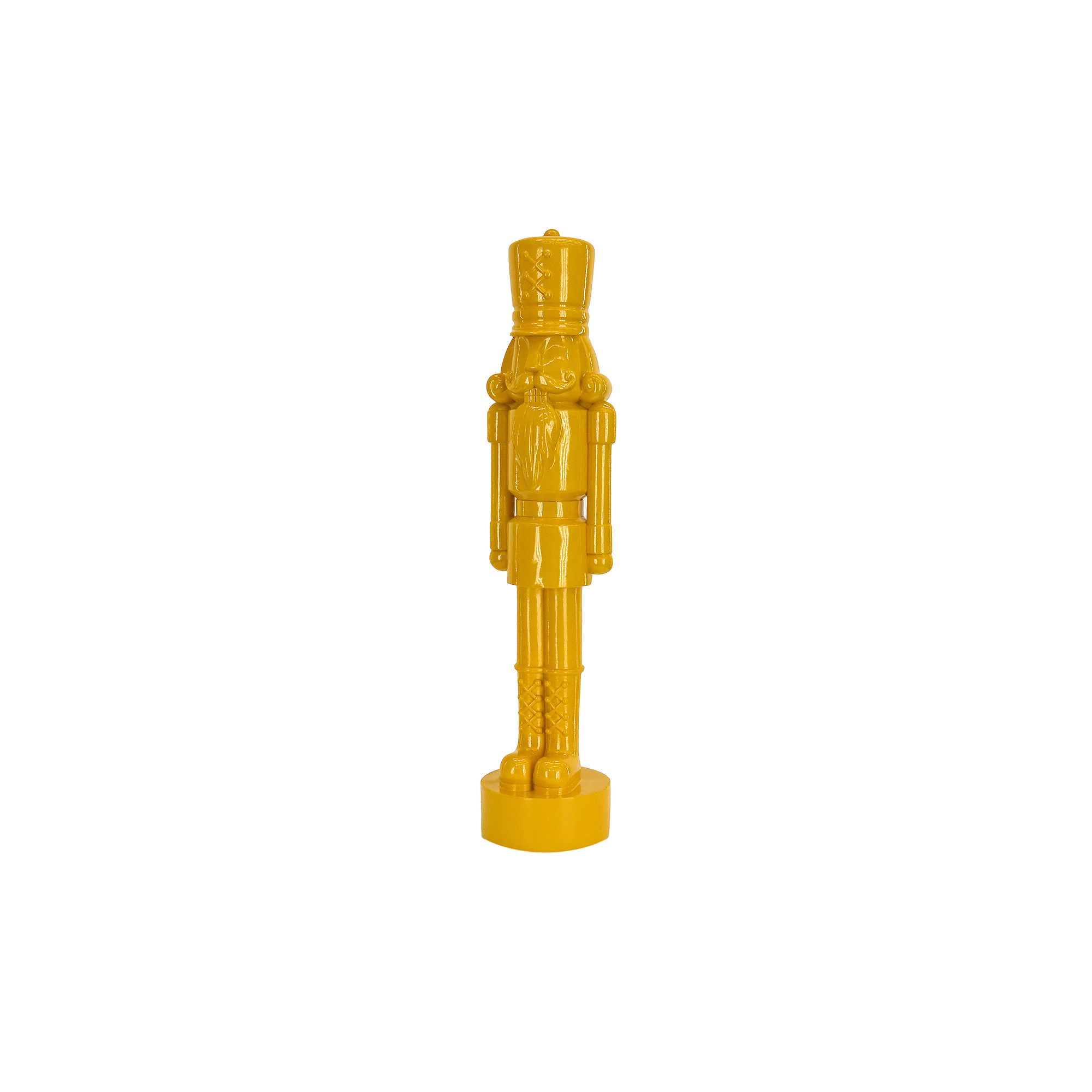 National Tree Company HGTV Yellow Resin Nutcracker Floor Decor, Green
