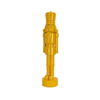National Tree Company HGTV Yellow Resin Nutcracker Floor Decor