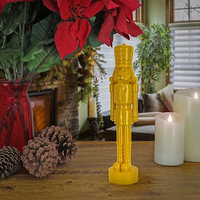 National Tree Company HGTV Yellow Resin Nutcracker Floor Decor