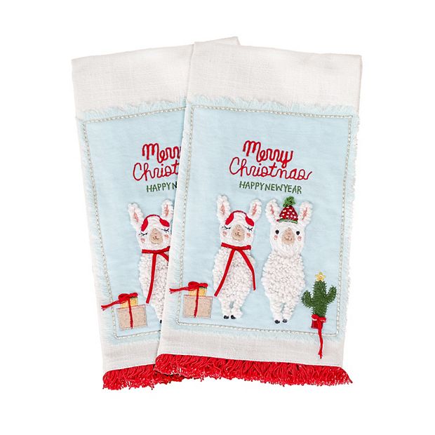 Set of 4 Christmas Tree Kitchen Towels - Jan de Luz Linens