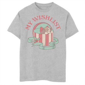 Disney's Lady And The Tramp Boys 8-20 Christmas My Wishlist Graphic Tee