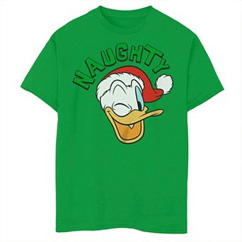 Disney's Donald Duck Boys 8-20 Classic Christmas Naughty Graphic Tee