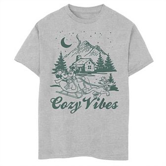 Disney's Mickey Mouse & Minnie Boys 8-20 Cozy Vibes Graphic Tee