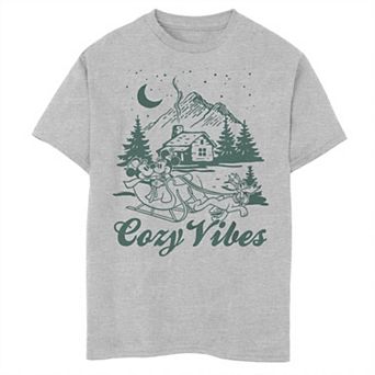 Disney's Mickey Mouse & Minnie Boys 8-20 Cozy Vibes Graphic Tee
