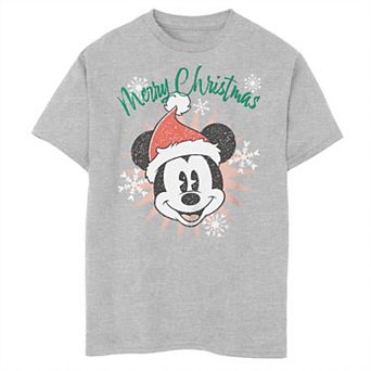 Disney's Mickey Mouse Boys 8-20 Merry Christmas Snowflakes Graphic Tee