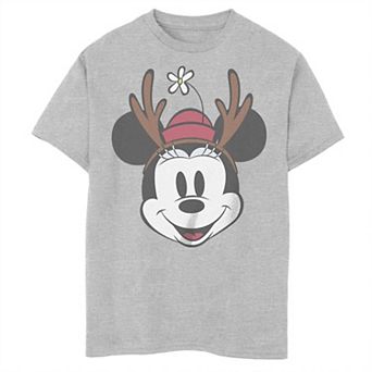 Disney's Minnie Mouse Boys 8-20 Christmas Reindeer Antlers Graphic Tee