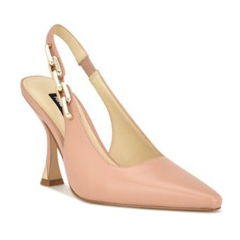 Nine West Veroni Women's Leather Stiletto Slingback Dress Pumps