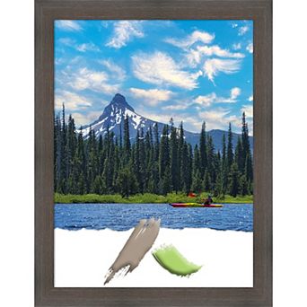 Amanti Art Hardwood Chocolate Narrow Wood Picture Frame