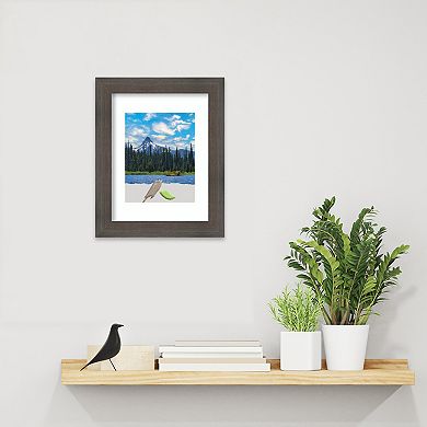 Amanti Art Hardwood Chocolate Narrow Wood Matted Picture Frame
