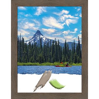 Amanti Art Hardwood Mocha Narrow Wood Picture Frame