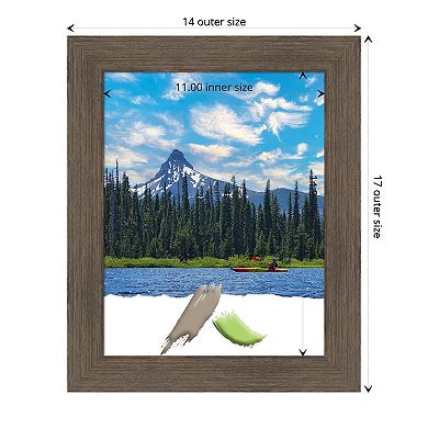 Amanti Art Hardwood Mocha Narrow Wood Picture Frame 