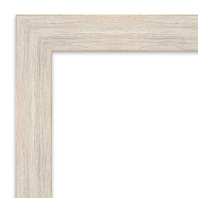 Amanti Art Hardwood Whitewash Narrow Wood Matted Picture Frame
