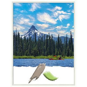 Amanti Art Lucie White Wood Picture Frame