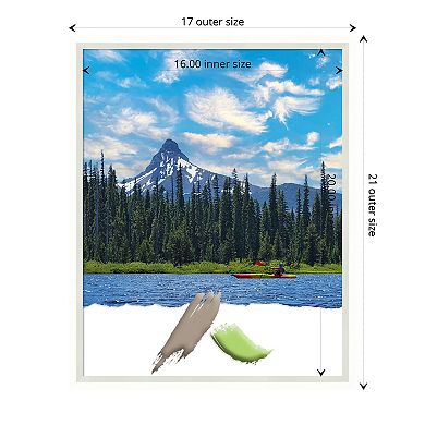 Amanti Art Lucie White Wood Picture Frame