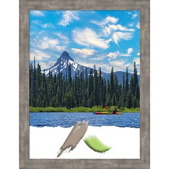 Amanti Art Marred Pewter Wood Picture Frame