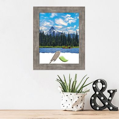 Amanti Art Marred Pewter Wood Picture Frame