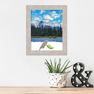 Amanti Art Marred Silver Wood Picture Frame