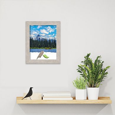 Amanti Art Marred Silver Wood Picture Frame