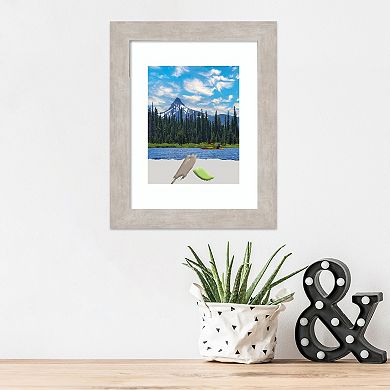 Amanti Art Marred Silver Wood Matted Picture Frame