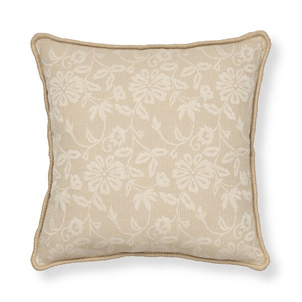 Sonoma Goods For Life® 18x18 Tan Woven Floral Pillow