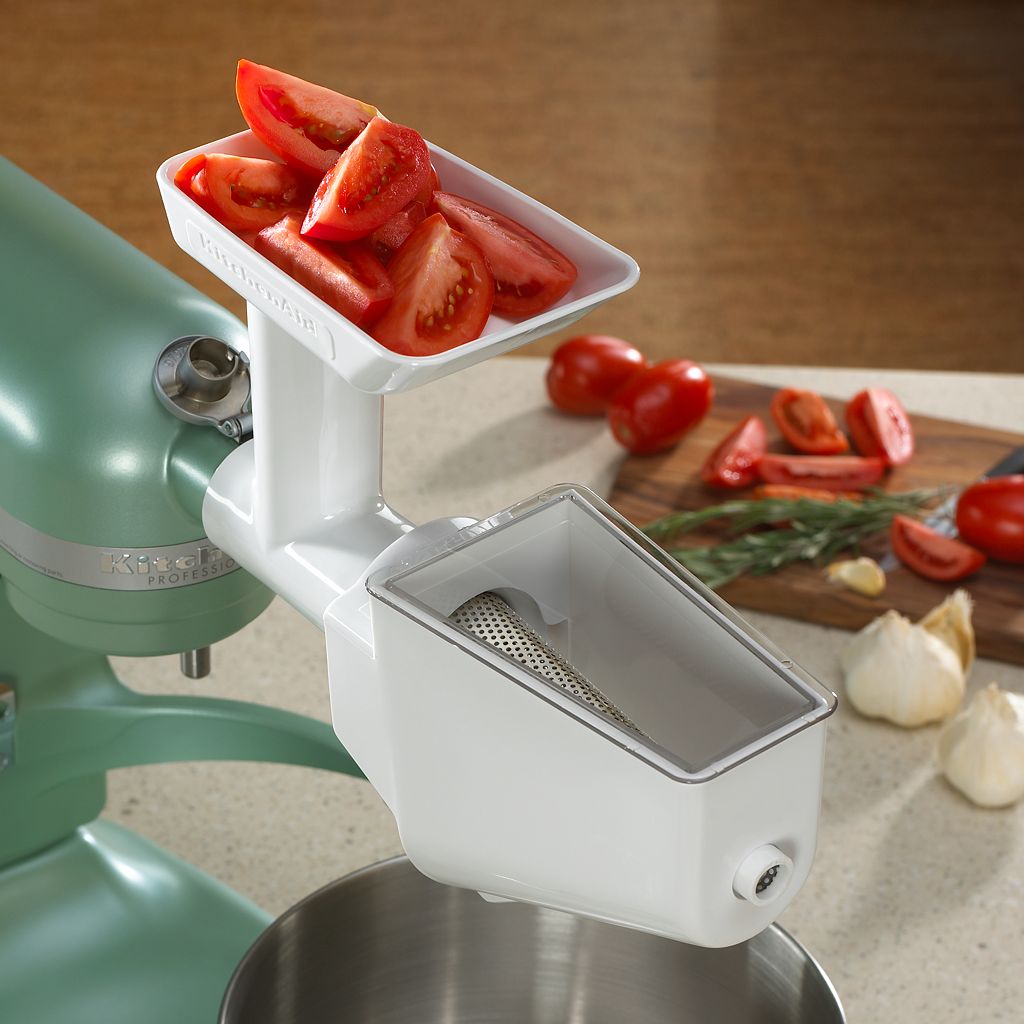 kitchenaid fruit & vegetable strainer set with food grinder attachment