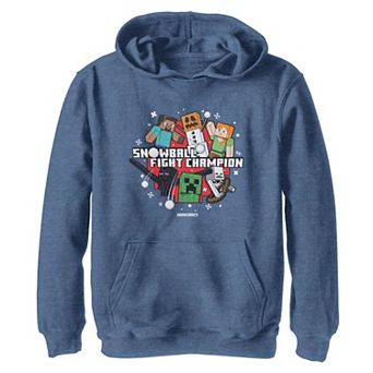 Boys 8-20 Minecraft Christmas Snowball Fight Champion Hoodie