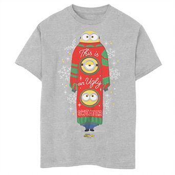 Boys 8-20 Despicable Me Christmas This is an Ugly Sweater Graphic Tee