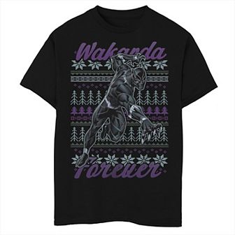 Boys 8-20 Marvel Black Panther Christmas Wakanda Forever Graphic Tee