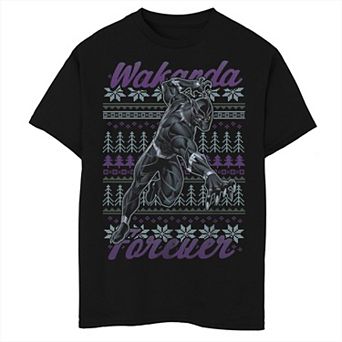 Boys 8-20 Marvel Black Panther Christmas Wakanda Forever Graphic Tee