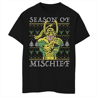 Boys 8-20 Marvel Comics Christmas Loki Season of Mischief Graphic Tee