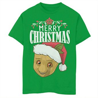 Boys 8-20 Marvel Guardians Of The Galaxy Christmas Groot Graphic Tee