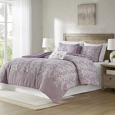 Madison Park Ella 6-Piece Comforter Set with Throw Pillows