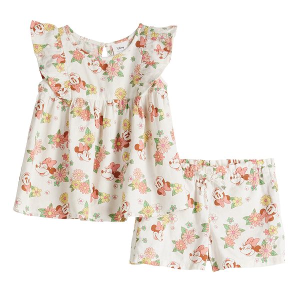 Girls Linen Balloon Halter Top and Wide Pants Set  (3-6y) - Beige