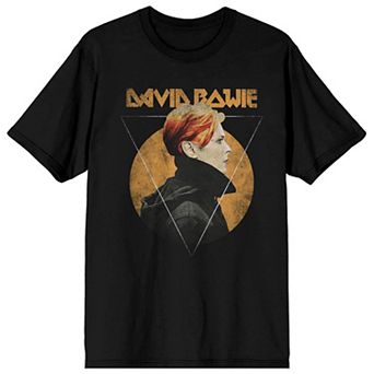 Juniors' David Bowie Circle Black Graphic Tee