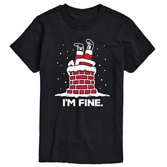 Men's I'm Fine Santa Chimney Graphic Tee