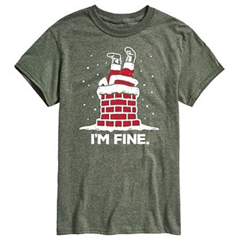 Men's I'm Fine Santa Chimney Graphic Tee