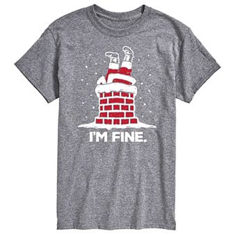 Men's I'm Fine Santa Chimney Graphic Tee