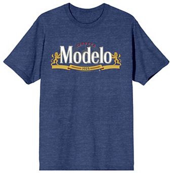 Juniors' Modelo Logo Navy Heather Graphic Tee
