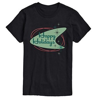 Men's Happy Holidays Sign Graphic Tee
