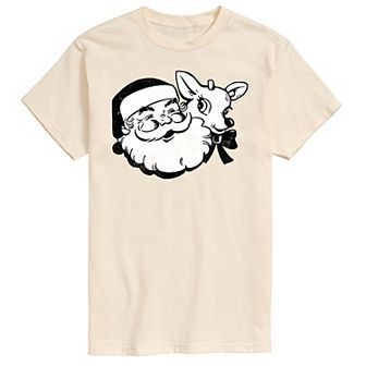 Men's Santa & Reindeer Graphic Tee