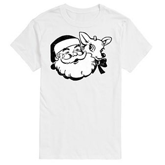 Men's Santa & Reindeer Graphic Tee
